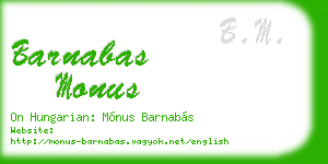 barnabas monus business card