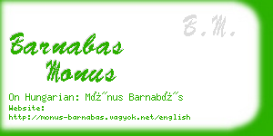barnabas monus business card